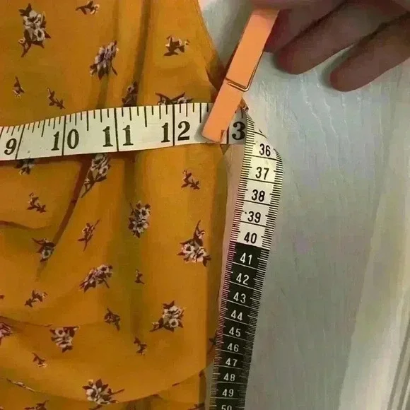 row A yellow floral asymmetrical summer dress - Picture 10 of 11